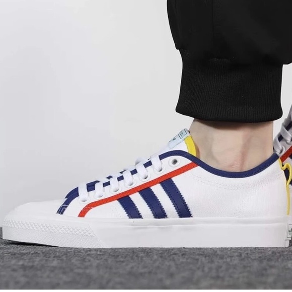 adidas Nizza GZ8656 Skate Sneaker Shoes White Victory Blue...